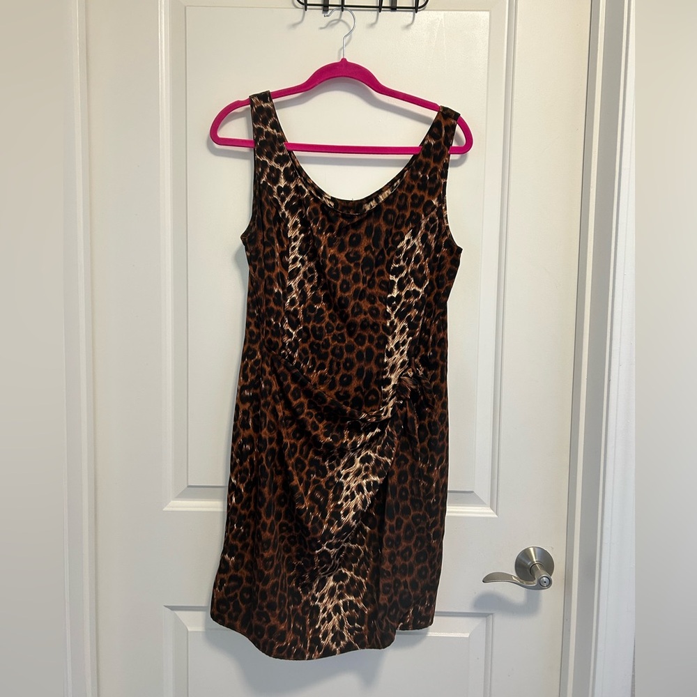 Vintage Leopard Print Cocktail Dress | Jack Mulqueen Petite 10P